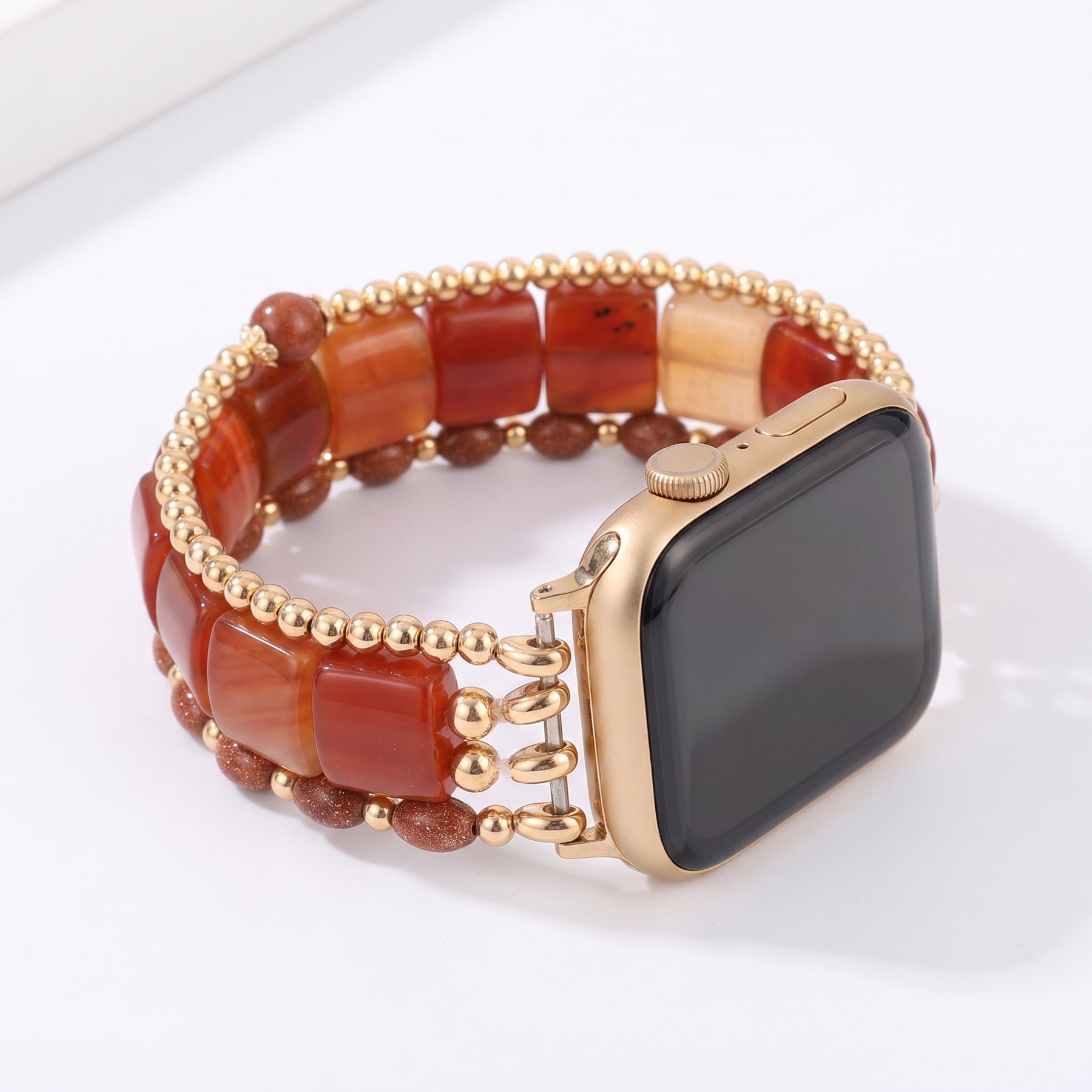 Fierce Grace Tiger's Eye Stretch Apple Watch Strap
