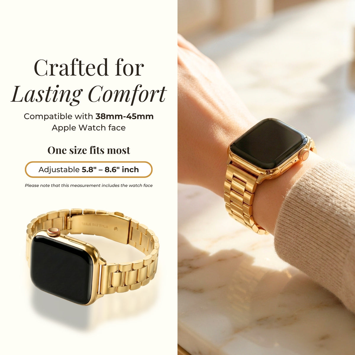 Classic Gold Luxury Apple Watch Strap