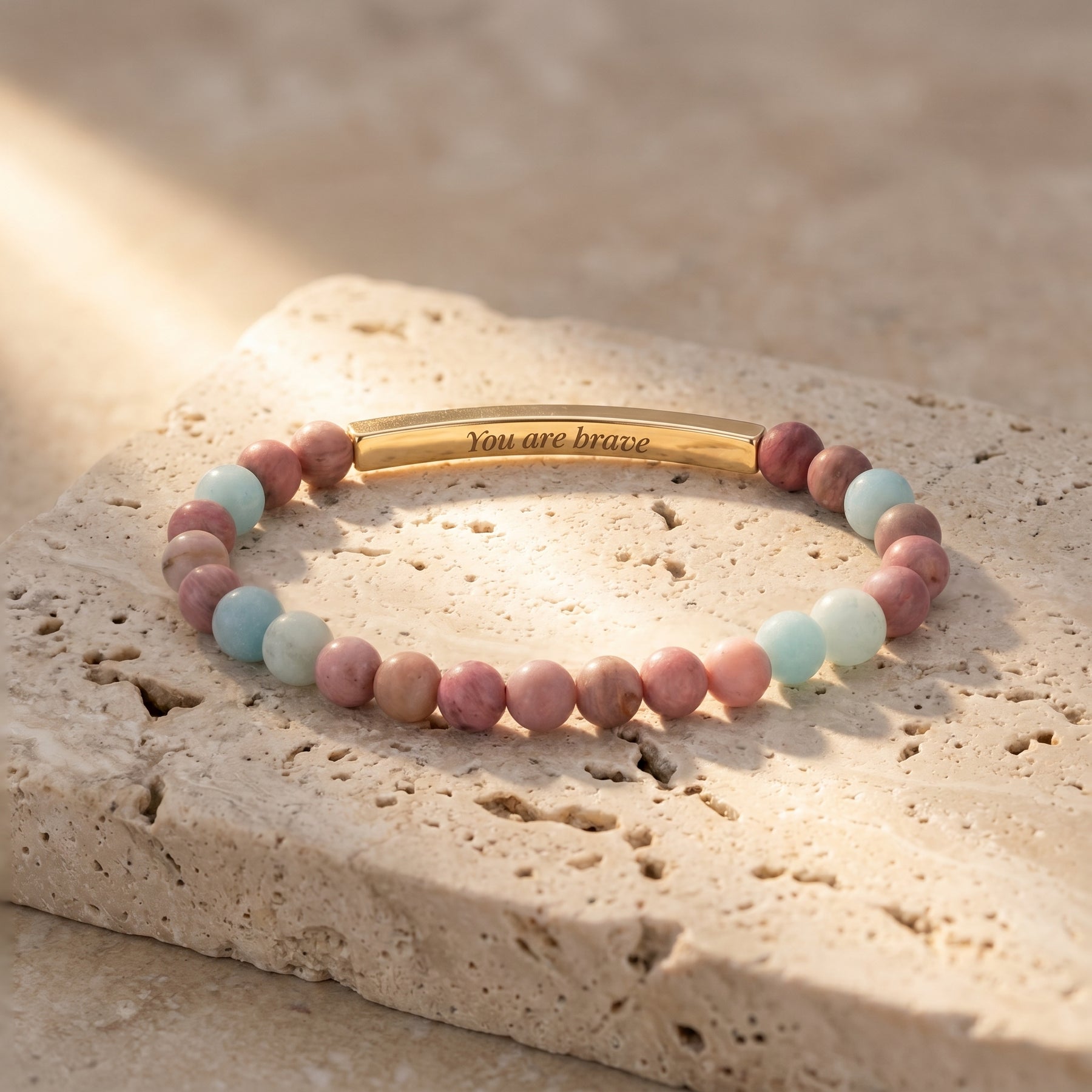 Secret Message Stone Bracelets