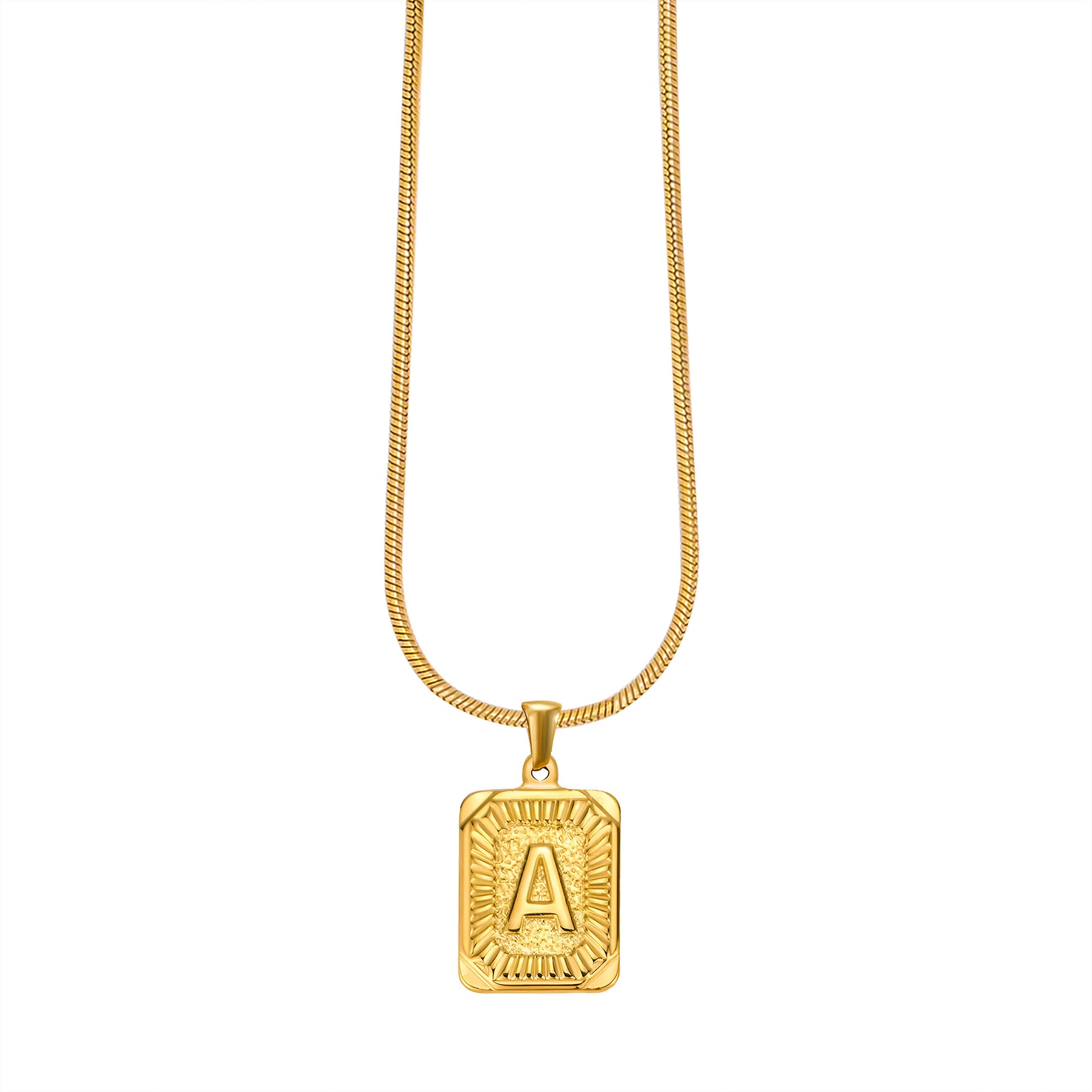 Golden Glow Initial Charm Necklace