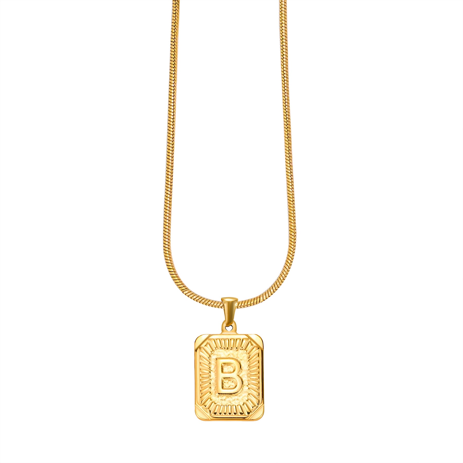 Golden Glow Initial Charm Necklace