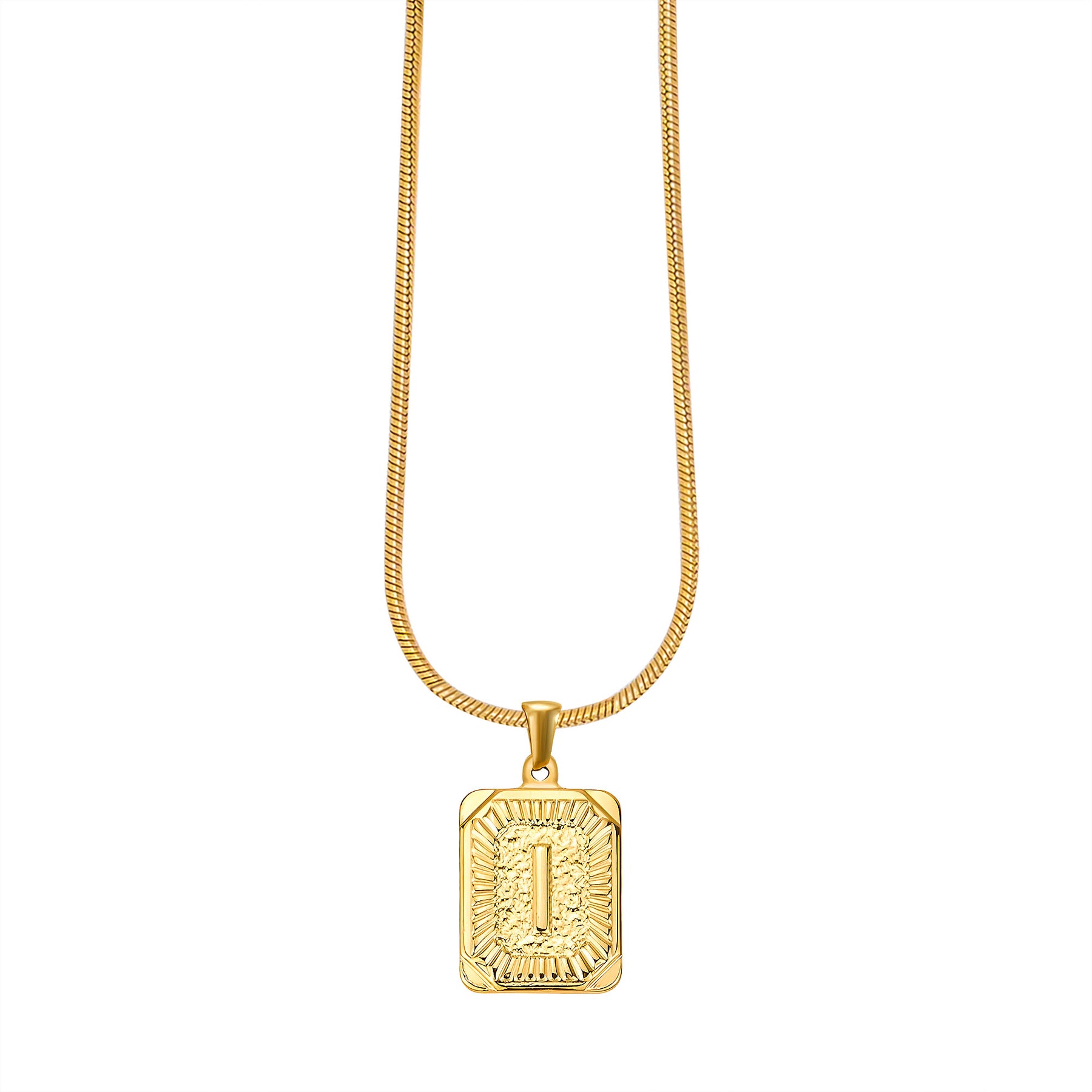 Golden Glow Initial Charm Necklace