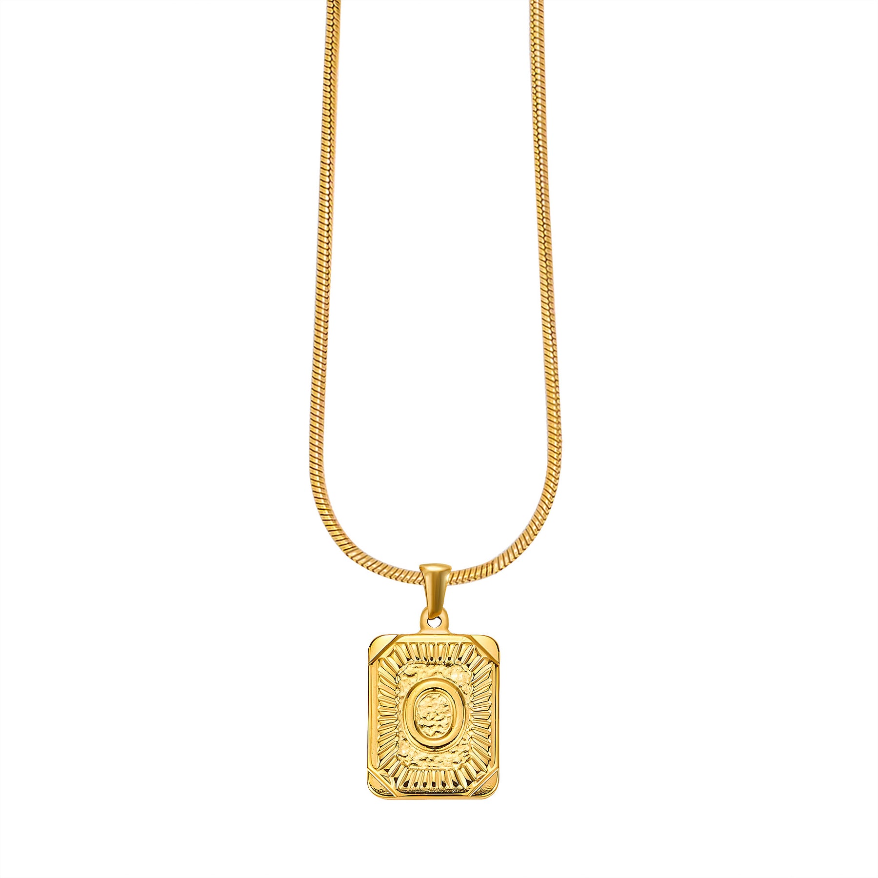 Golden Glow Initial Charm Necklace