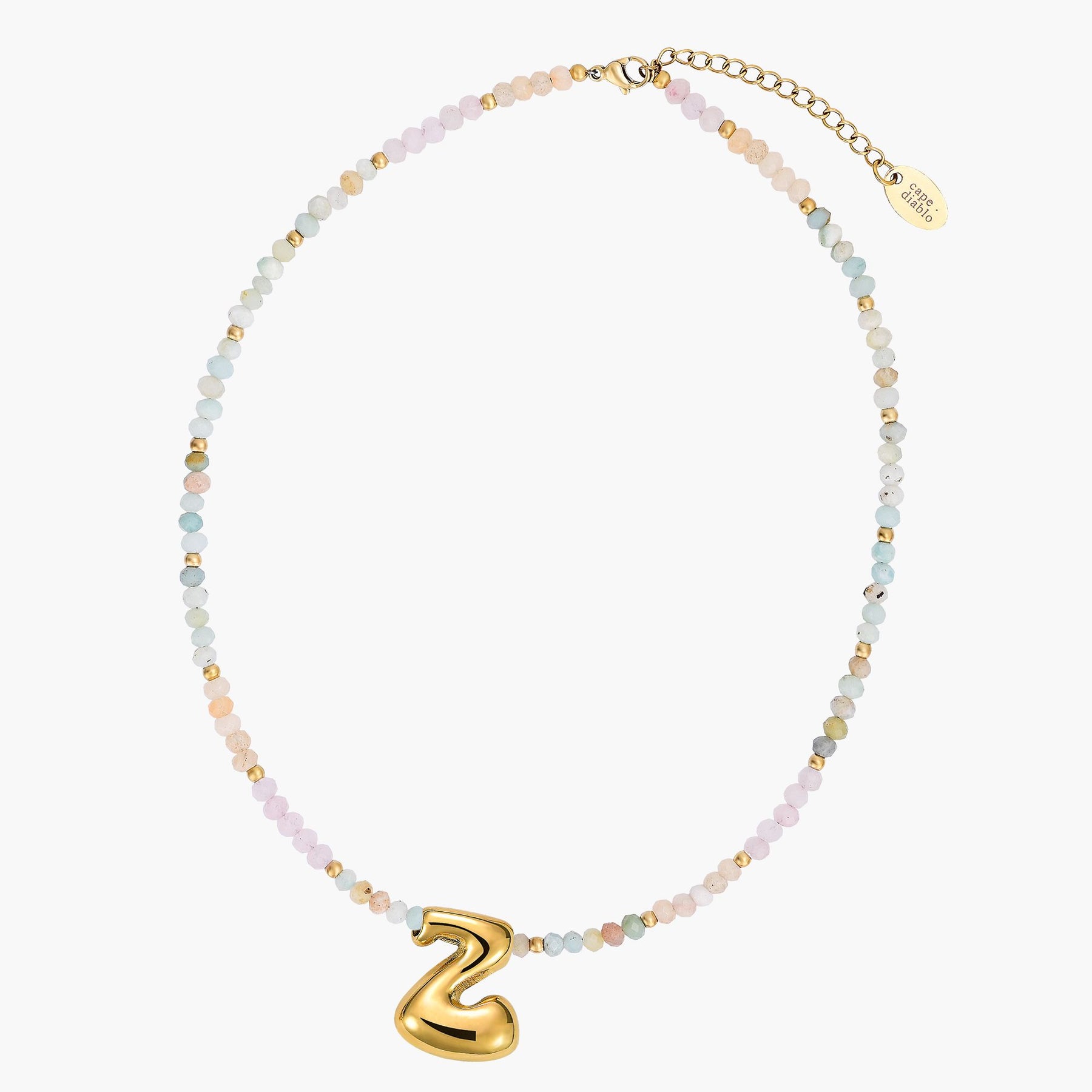Pastel Bubble Initial Necklace