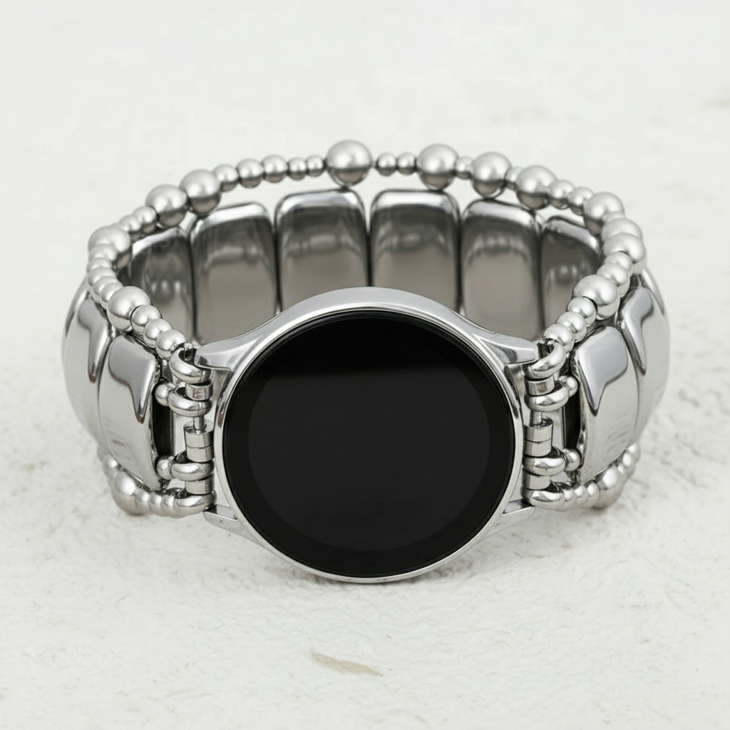 Platinum Noir Stretch Samsung Galaxy Watch Strap