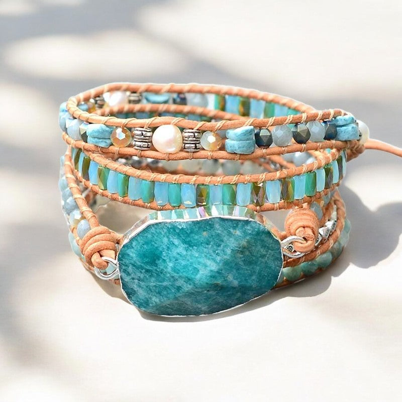 Amazonite Heaven on Earth Wrap Bracelet