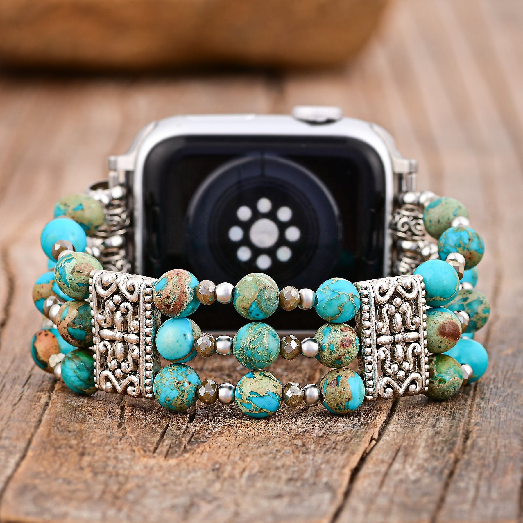 Artisanal Turquoise Spirit Stretch Apple Watch Strap