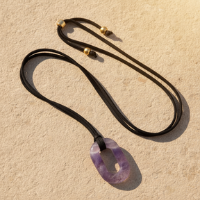 Suede Amethyst Serenity Necklace