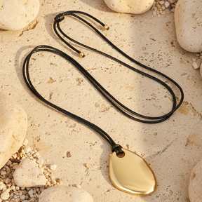 Golden Pebble Necklace