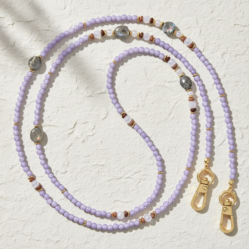 Lavender Labradorite Phone Chain