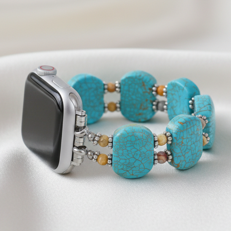 Turquoise Howlite Horizon Stretch Apple Watch Strap