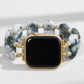 Forest Agate Earth Stretch Apple Watch Strap