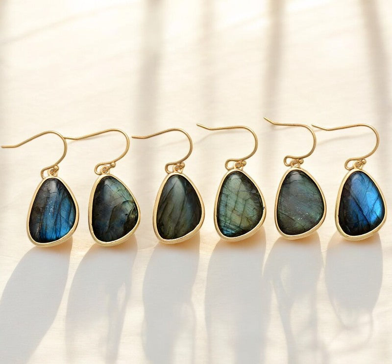 Eminent Labradorite Hook Earrings
