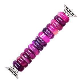 Radiant Orchid Agate Stretch Apple Watch Strap