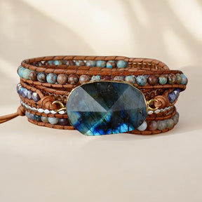 Labradorite Wanderer Wrap Bracelet