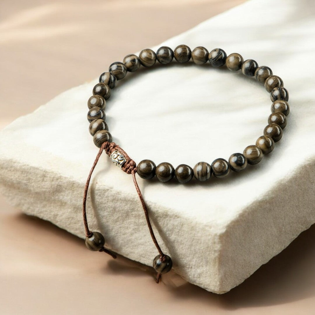 Men's Black Jasper Bracelet