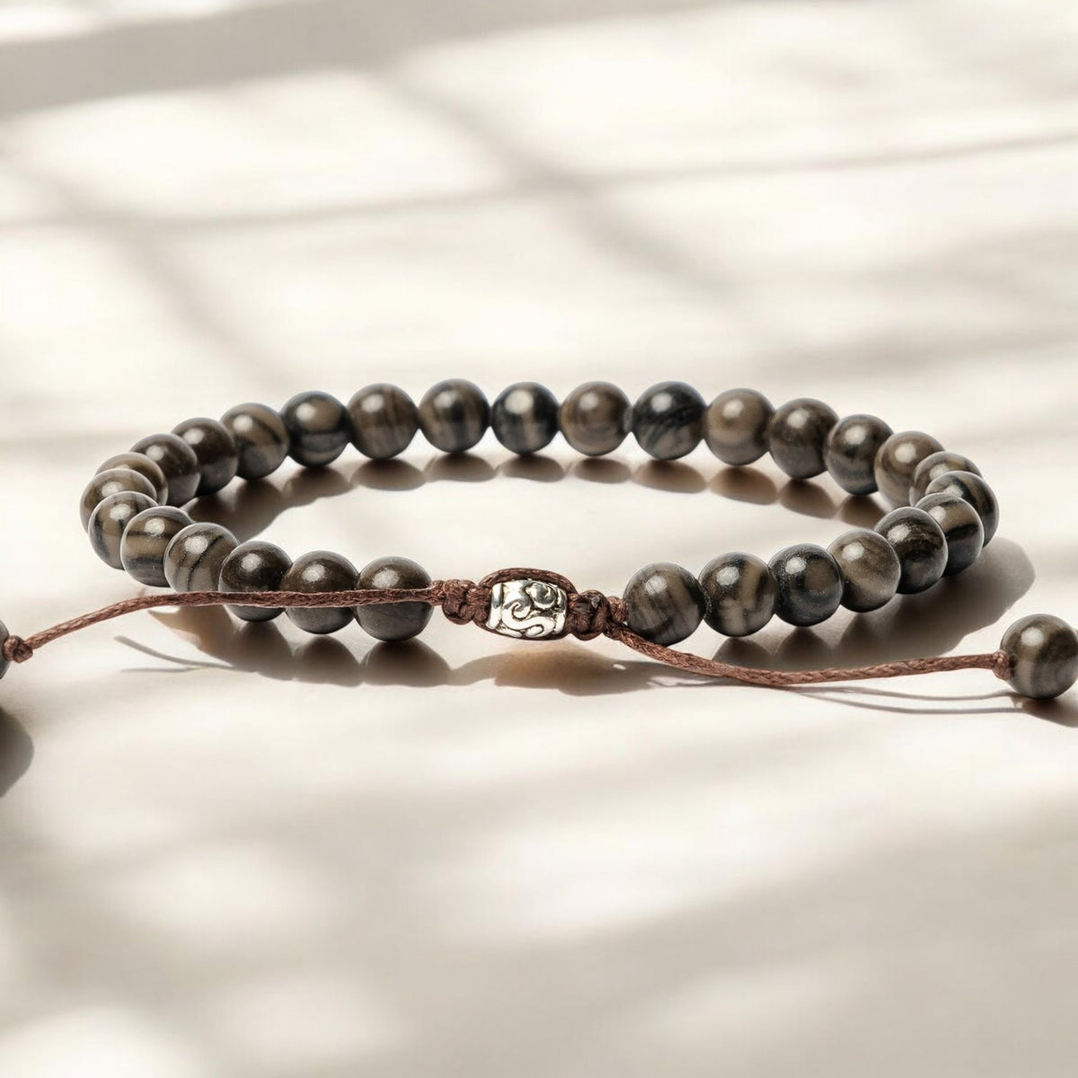 Men's Black Jasper Bracelet