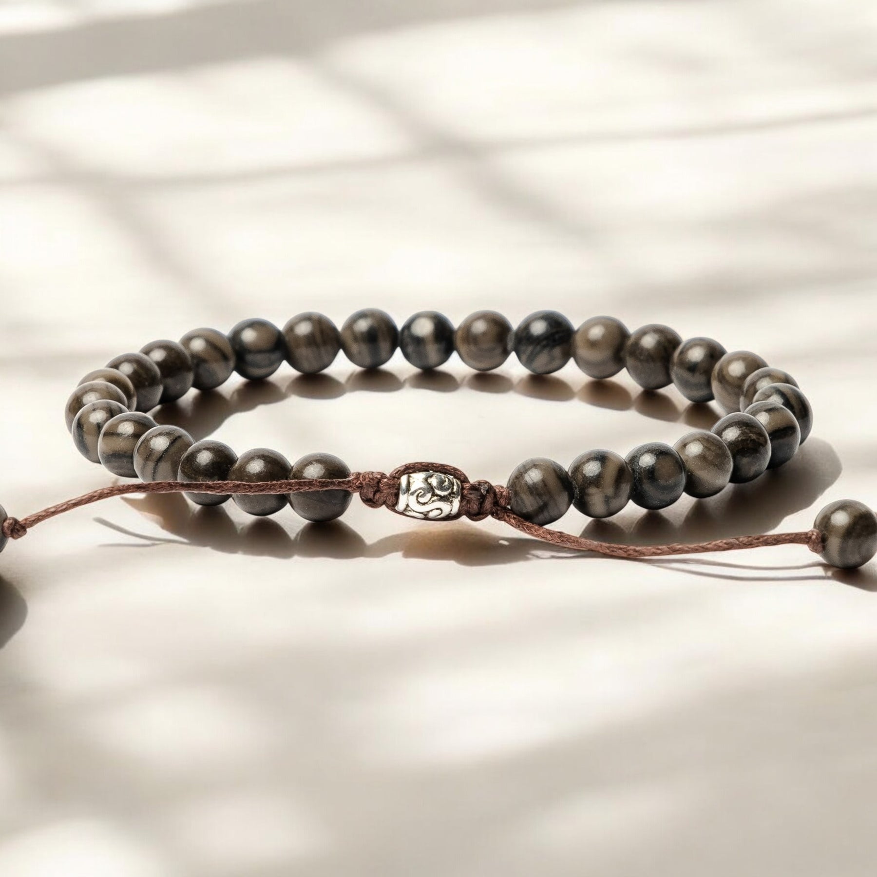 Men's Black Jasper Bracelet