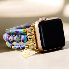 Periwinkle Jasper Stretch Apple Watch Strap