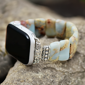 Earth Tibetan Jasper Stretch Apple Watch Strap